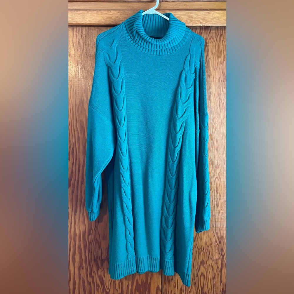 NY&Co Kelly green sweater dress